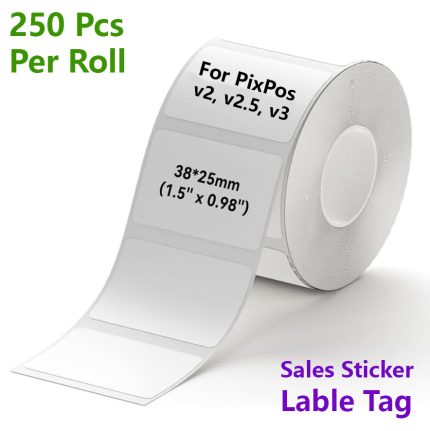 38x25 white sticker lable 250 pcs