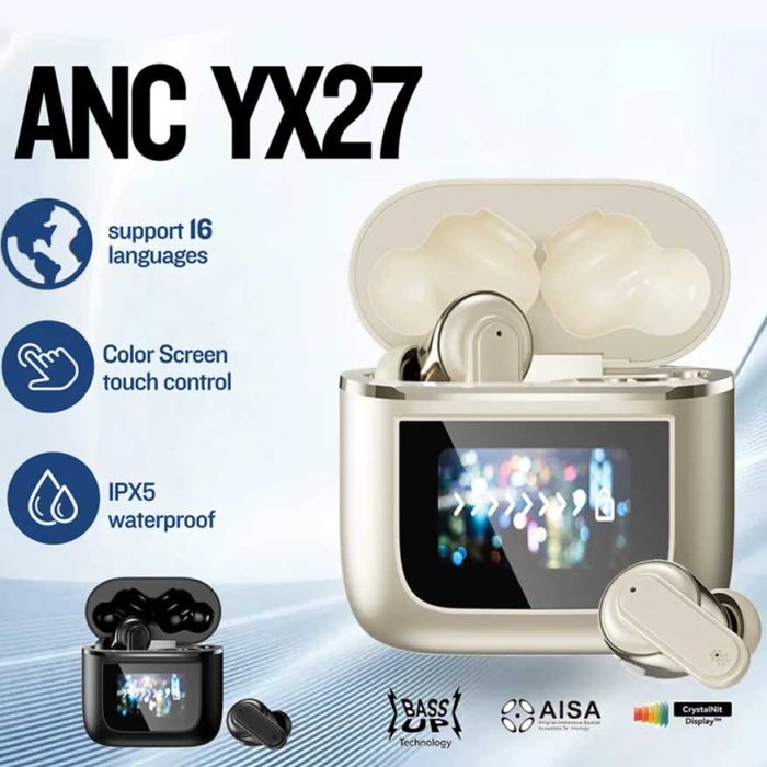 Pix YX27 ANC LCD Display TWS with 6 Microphone - Image 1