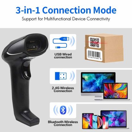 Pix 8200B 2.4GHz Bluetooth Wireless Laser 2D Scanner
