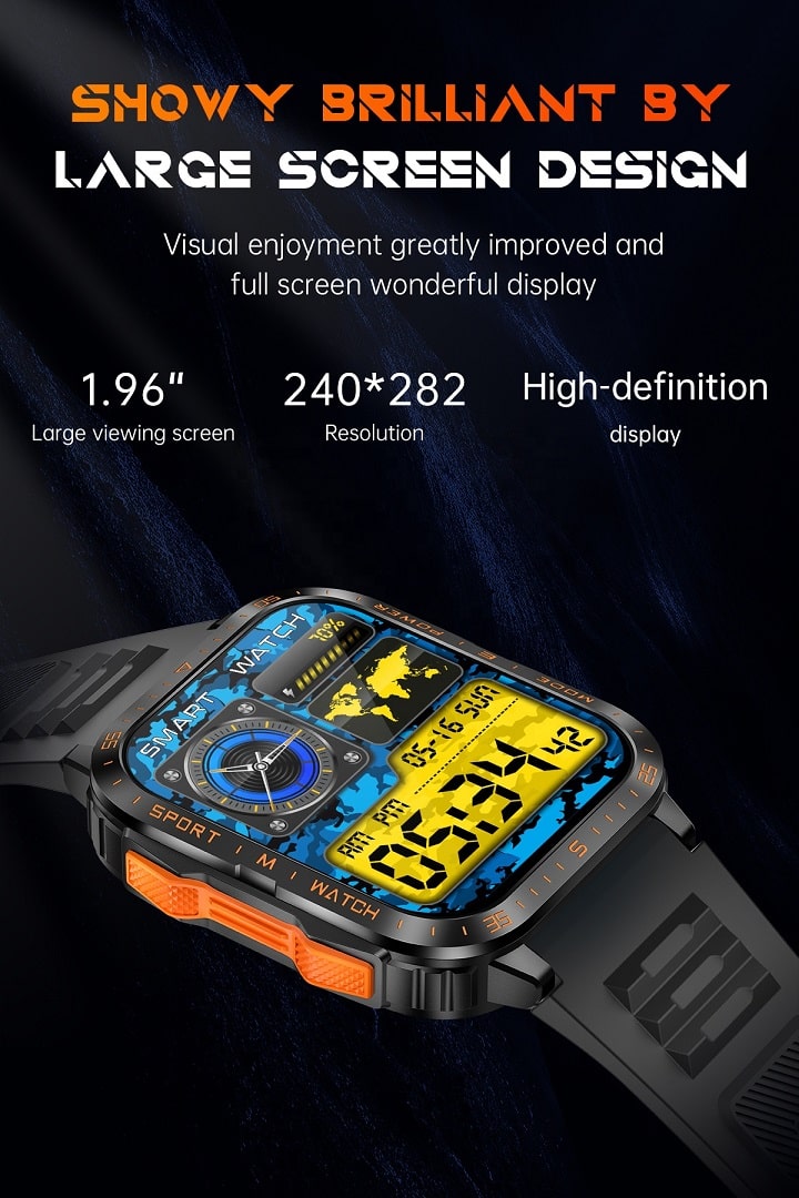 KT79 Sport Smart Watch ATM Water Resistant IPS Display