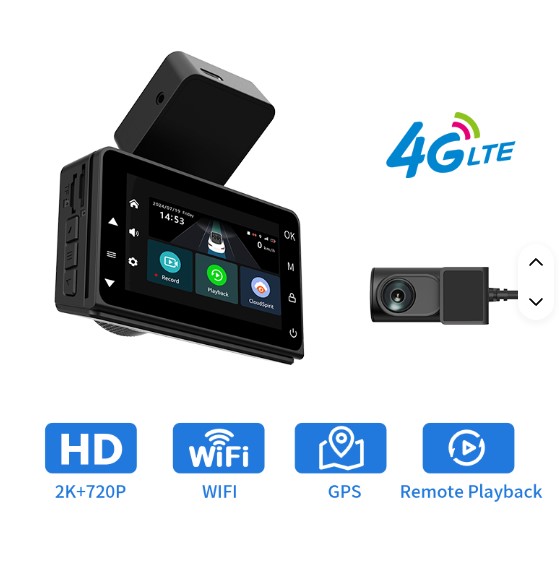 4G Dashcam 2K GPS Dual Car DVR Camera Live View Tracker Price In
